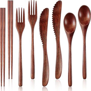 Ensemble de couverts en bois pour la décoration de la maison, pour hôtel et restaurant, cuillères et couverts en bois pour la cuisine - Product Image 5