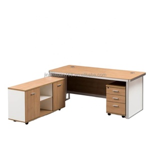 Jinbeixuan Shunde fabriqué en bois clair couleur 1.6 mètres nouveau Design luxe petit bureau exécutif modèle 9904 cabriolet - Product Image 2