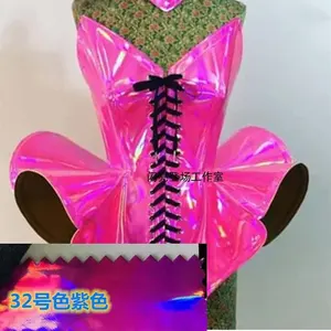 ชุดงานปาร์ตี้วันเกิดเร้าร้อน ชุดเลเซอร์สแปนเด็กซ์/ไนลอน ชุดแสดงบนเวที ชุดไนต์คลับ ดีเจ นักร้อง โกโกแดนซ์ สำหรับผู้ใหญ่ ผู้หญิง เทศกาล - Product Image 4