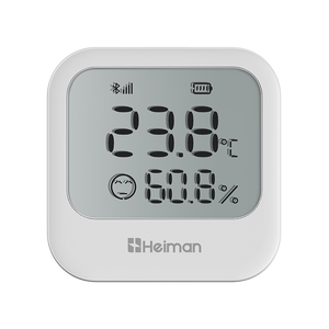 Sensor de Temperatura y Humedad Heiman Zigbee con Pantalla LCD, Monitor Remoto de Precisión SENSIRION, Alertas de la Aplicación para Hogar e Invernadero - Product Image 1