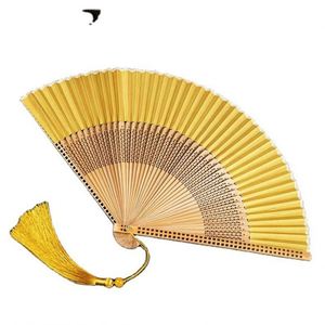 Éventail pliant portable traditionnel japonais-chinois en bambou, imprimé sur mesure, fait main, écologique, pour la performance, la danse Hanfu et l'artisanat - Product Image 1