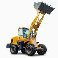 1,3 Tonnen 1600kg Kleiner Teleskoparm-Lader Gelenkiger Kompakter Mini-Frontlader Radlader Hydraulischer Radlader