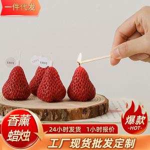 Strawberry <b>Candle</b> Scented Paraffin Wax Novelty <b>Candles</b> For Gift Birthday Decor - Product Image 5