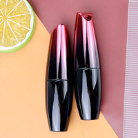Tube de mascara de luxe en ABS argenté, petit format, avec brosse, emballage plastique personnalisé, flacon vide pour mascara, conteneur avec bouchon à vis pour cosmétiques