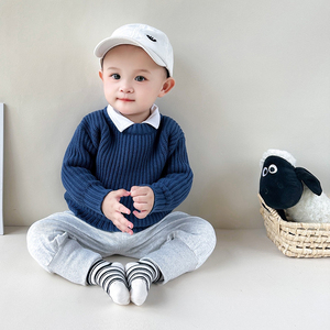 Maglione per Neonati 0-6 Anni, Abbigliamento Invernale per Bambini e Bambine, Pullover Caldo e Spesso in Maglia, Top a Maniche Lunghe, Outfit Base in Maglia per Neonati - Product Image 4