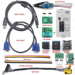 IC USB Programmer RT809F ISP Programmer SOP Soket Adaptor EDID Kabel LCD Programmer Baca Tulis ICs