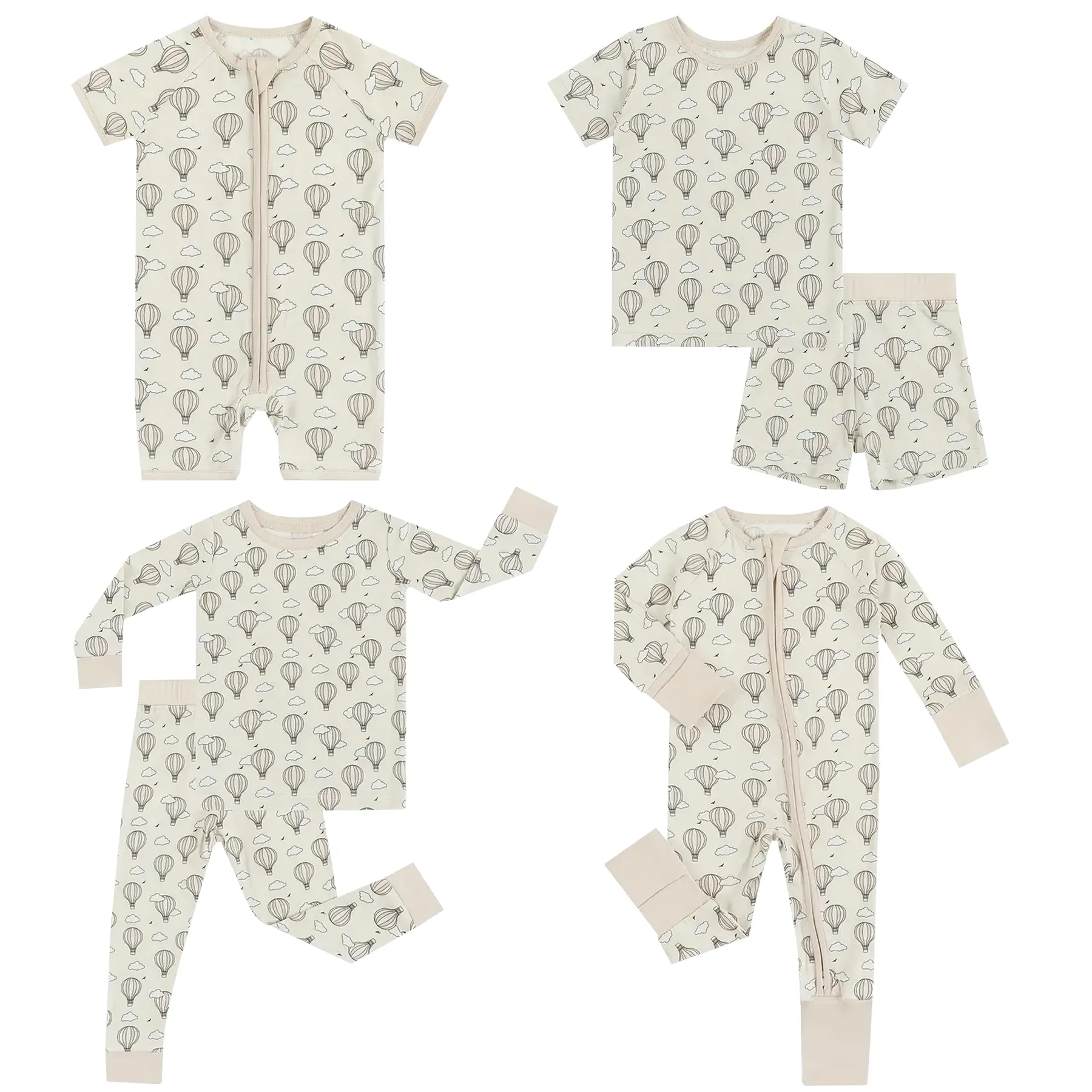 Latest Design customized Pajama Baby Print Kids girls 100% bamboo Cotton Boys Sleepwear Children Wholesale long romper