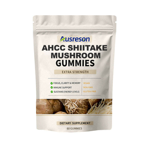 Gummies d'extrait de champignon <span class=keywords><strong>Shiitake</strong></span> <span class=keywords><strong>AHCC</strong></span> Ausreson, Crinière de lion 500mg, Complément pour la mémoire et l'énergie cérébrale, Gummies <span class=keywords><strong>AHCC</strong></span> - Product Image 1