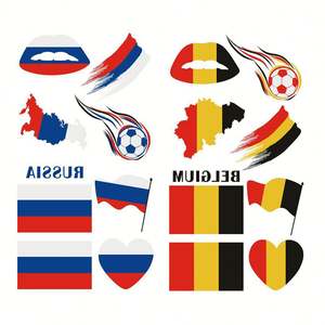 Autocollants personnalisés pour les fans de football - Tatouages temporaires pour les matchs de football et le soutien des équipes - Product Image 5