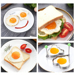 Anneau en acier inoxydable Omelette Maker Poêle à oeufs pochés Ensemble d'ustensiles de cuisine Moule à crêpes Poêle à oeufs pochés Gadgets de cuisine - Product Image 6