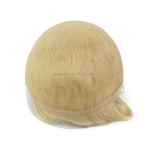 Toupee <span class=keywords><strong>para</strong></span> <span class=keywords><strong>Hombre</strong></span> <span class=keywords><strong>Rubio</strong></span> <span class=keywords><strong>Platino</strong></span> 613 con Encaje Francés, Línea de Cabello Invisible Estilo Freestyle, Cabello Indio, Sistema de Reemplazo Capilar <span class=keywords><strong>para</strong></span> Hombres - Product Image 6