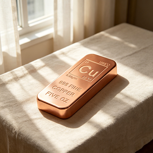 Barre de cuivre de collection pour investissement, lingot de 5 oz .999 en cuivre fin, spécimen de la table périodique - Product Image 5