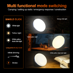 Luz LED de alta luminosidad, impermeable, para actividades al aire libre, pesca nocturna, reparación de automóviles, portátil, tipo UFO, para camping y trabajo. - Product Image 6