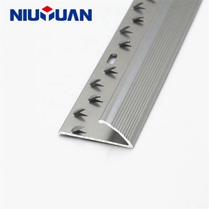 Niuyuan Nhà Máy Trực Tiếp Nhôm Bạc Kết Thúc Duy Nhất Cạnh Thảm Gripper Cạnh <span class=keywords><strong>Trim</strong></span> - Product Image 1