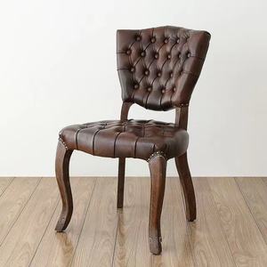 Vente en gros de chaises de salon vintage en bois PU avec dossier en cuir louis pour Restaurant d'hôtel - Product Image 1
