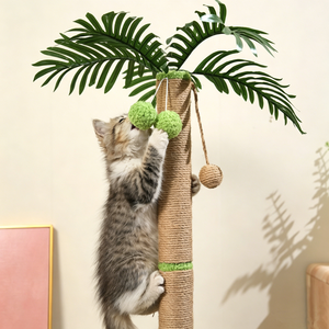 Rascador para <span class=keywords><strong>Gatos</strong></span> Estilo Palmera de Coco con Juguetes Interactivos, Árbol para <span class=keywords><strong>Gatos</strong></span> de Sisal Resistente para <span class=keywords><strong>Gatos</strong></span> de Interior, Torre Rascadora - Product Image 3