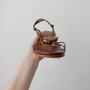 Sandali con tacco da donna con spalline in metallo sulla parte anteriore con tacco a spillo a punta <span class=keywords><strong>aperta</strong></span> alla caviglia scarpe estive - Product Image 5