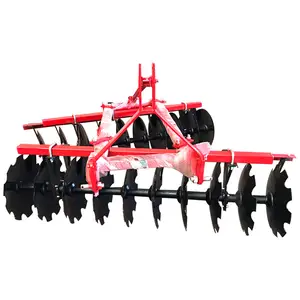 Agricultural tractor mounted three point linkage disc harrow