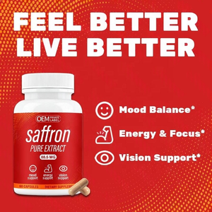 Cápsulas de Extracto de Azafrán de Marca Privada OEM para el Estado de Ánimo, la Concentración, la Visión y el Apoyo Energético - Salud Ocular para Mujeres y Hombres - Product Image 2
