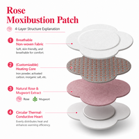 Patch chauffant personnalisable à la rose pour femme, aromathérapie, bien-être, autocollant chauffant aux herbes, vente en gros OEM