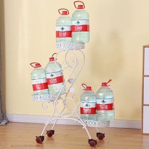 Support de fleurs intérieur en métal Pot de <span class=keywords><strong>fleur</strong></span> support de plante salon balcon étagère à fleurs 3 niveaux multicouche mobile push-pull - Product Image 4