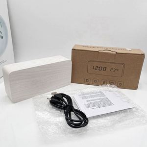 Wholesale Price Modern Decorative Custom Wooden Table <b>Digital</b> Kids Smart LED Light Alarm <b>Clock</b> with Radio for Living Room - Product Image 3