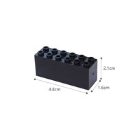 Juego de bloques de construcción modelo 73090b para niños, juguete de construcción con hoyuelos sellados en los extremos, Serie Técnica, 2x6x2, con fondo de peso, 9686