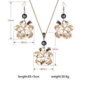 <strong>China</strong> <strong>Made</strong> Designer Women Earring Flower <strong>Jewellery</strong> Alloy Vintage Sublimation Necklace Sets - Product Image 6