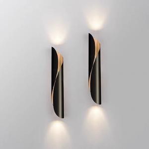 Lámpara de Pared Moderna Nórdica de Metal Rizado en Oferta, Color Negro y Dorado, Luz de Pared de Superficie G9 para Habitación de Hotel - Product Image 1