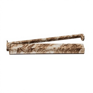 Apeco – Supports de Mahjong Américains en Acrylique Personnalisés, Design Moderne Luxe Écaille de Tortue/Marbre Blanc, Forme Coquillage, 17,5 pouces, Portables - Product Image 3