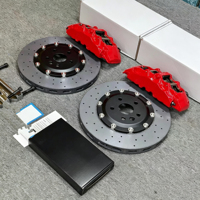 Kit Kaliper Rem Delapan Piston Baru Berbahan Karbon Keramik Cocok untuk Nissan GTR R34 R33 Lexus RX LX470 LX570 LX600 Toyota LC200 LC300
