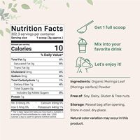 Bubuk daun Moringa organik teh Moringa Vegan untuk dukungan antioksidan dan meningkatkan kebugaran fisik