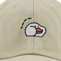 Casquette de baseball personnalisée en coton 100% avec logo brodé lettre dessin animé, non structurée, profil bas, effet amincissant, boucle métallique réglable