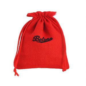 Sacchetto regalo in tela di juta rossa Ilan 15x20 cm per regali 2 pezzi - Product Image 3