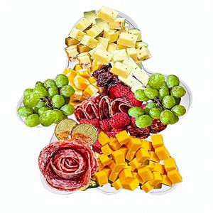 ZIJRXQ Caja Decorativa de Cartón Duradera y Ligera de 12 Pulgadas con Forma de Fantasma para Halloween, Rellenable, para Charcutería (Fantasma), Reutilizable - Product Image 1