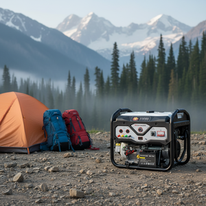 Generador de Gasolina Timecore 11000NED - Motor OHV de 4 Tiempos, Portátil para Acampar al Aire Libre, Senderismo y Suministro de Energía de Emergencia - Product Image 1