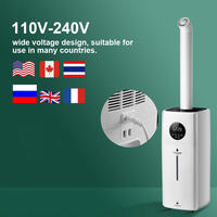 Humidificateur ultrasonique mobile 21L à quatre atomiseurs, 4 buses de brumisation sur roues pour usage commercial, hôtelier, bureautique et domestique