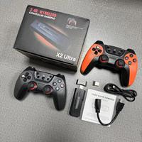 Control de Juego Retro Inalámbrico X2 Ultra Actualizado 4K con Más de 30,000 Juegos, Controles Inalámbricos 3D HD 2.4G, Emulador de TV 30 para PS1/N64/DC