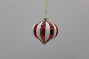 Adornos Navideños de Cristal en Forma de Cebolla, Corazón, Meteoro y Pentagrama, Color Rojo Vino y Gris, de Gamuza Tipo Cisne, Venta al Por Mayor para Productores - Product Image 4