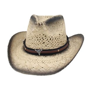 <span class=keywords><strong>Sombrero</strong></span> <span class=keywords><strong>de</strong></span> Paja Estilo <span class=keywords><strong>Vaquero</strong></span> Occidental con Diseño Calado y Decoración <span class=keywords><strong>de</strong></span> Banda <span class=keywords><strong>de</strong></span> <span class=keywords><strong>Cuero</strong></span> - Product Image 5
