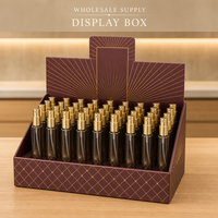 Flacon de parfum vide rechargeable en gros 35 ml avec capuchon doré, atomiseur de style arabe à motif ondulé, logo personnalisé