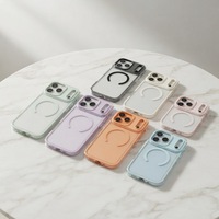 Coques de téléphone transparentes en TPU souple avec anneau magnétique coloré, design 2 en 1, antichoc, charge sans fil, pour 13 16 15 14 17 18 Pro Max