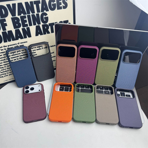 Étui de téléphone en cuir tissé magnétique de luxe pour iPhone 18 17 Air 16 15 14 13 12 Pro Max Plus, compatible avec la charge sans fil TechWoven - Product Image 1