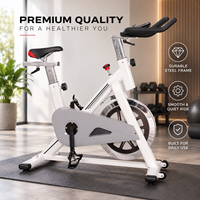 Vélo de spinning professionnel K-FIT GSP033M pour intérieur, cadre en acier, transmission par courroie et chaîne, rotation bidirectionnelle pour la remise en forme à domicile