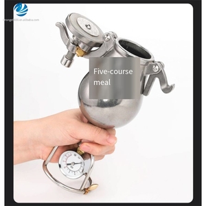 Mini Máquina de Palomitas de Maíz Manual a Gas de Acero Inoxidable, Estilo Vintage con Manivela, Modelo 304, para Uso Comercial y Catering - Product Image 1