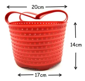 环保食品级硅胶可折叠蒸锅篮可用于高压锅和烹饪锅