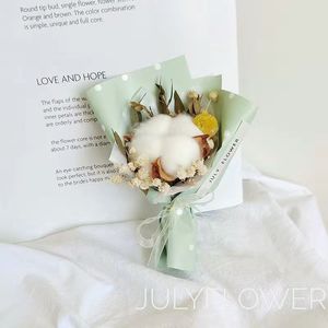 Arrangement de fleurs séchées naturelles préservées, mini bouquet unique, cadeaux de mariage en gros pour les invités - Product Image 6