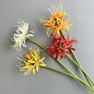 Fleurs <span class=keywords><strong>Higanbana</strong></span> artificielles de haute qualité en plusieurs couleurs réalistes pour la décoration murale du Nouvel An de la remise des diplômes de Noël en gros - Product Image 4