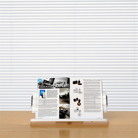Upergo Support de bureau pliable en bois et plastique à angle réglable pour livre de recettes