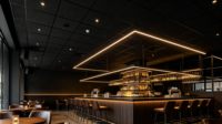 Dalles de plafond acoustiques noires en fibres minérales, panneaux de plafond suspendu 600x600, ignifuges et insonorisants pour dalles de plafond suspendu 2x4